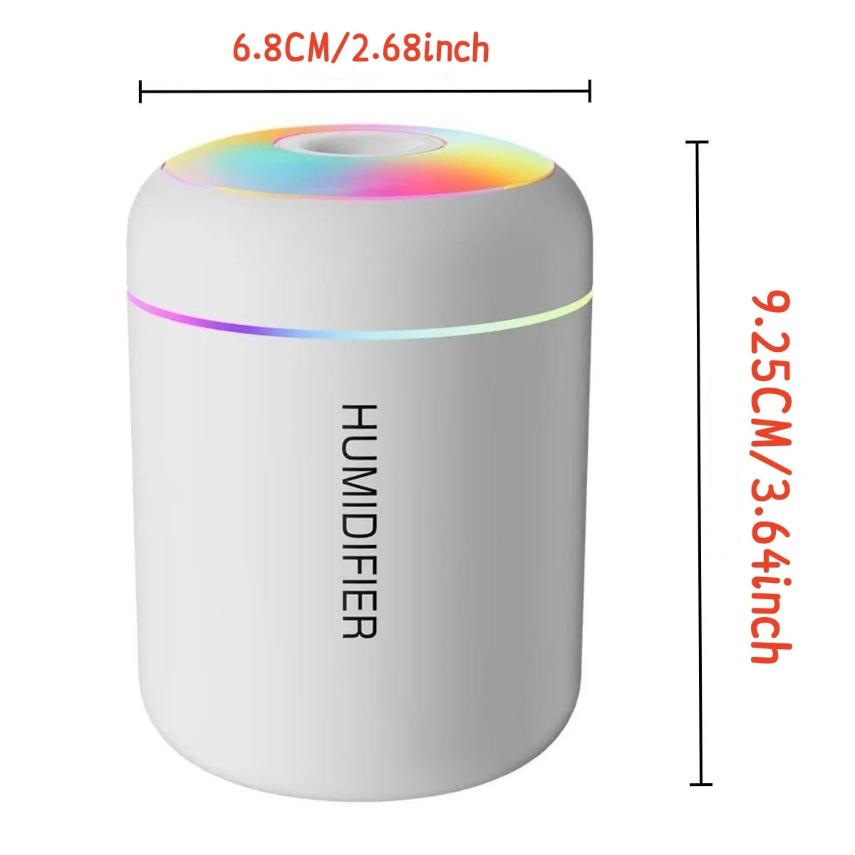 Mini Υγραντήρας & Αρωματοθεραπεία USB (180ml) – Με Φωτισμό LED για Σπίτι & Αυτοκίνητο